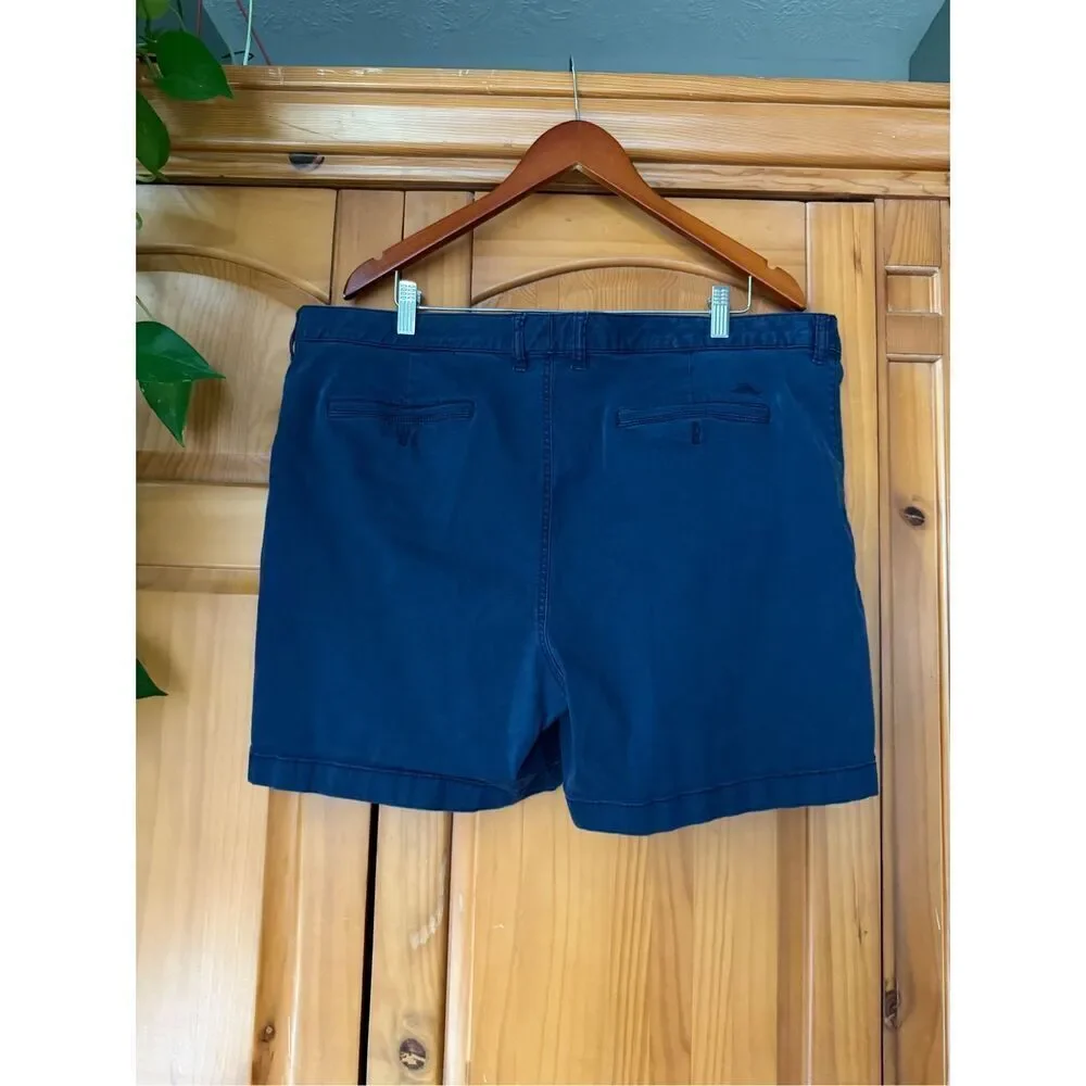 Tommy Bahama Mens  Port Side Blue Stretch Boracay Chino Shorts SZ 42